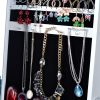 Large Storage Organizer with Frameless Free Standing Jewelry Mirror