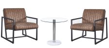 Modern design high quality PU(BROWN)+ steel armchair; for Kitchen; Dining; Bedroom; Living Room