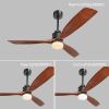 60inch 3 Solid Wood Blade DC Motor Ceiling Fan Decorate for the Living Room Corridor Lighting Fixture (wii arrive on next 10 days)