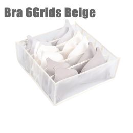 Jeans Organization Storage Box Closet Organizer Clothing Organization System Drawer Organizers Cabinet Pants Storage Organizer (Color: Bra 6Grids Beige)