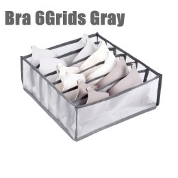 Jeans Organization Storage Box Closet Organizer Clothing Organization System Drawer Organizers Cabinet Pants Storage Organizer (Color: Bra 6Grids Gray)