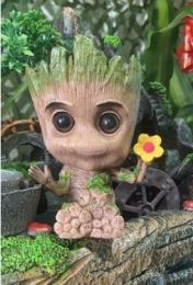 Galaxy Guard Flower Pot Tree Man Grute Baby Tree Man PVC Handmade Ornament (colour: Flower Tree Man)