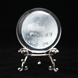 1pc Crystal Ball Art Decoration; Decoration Craft; Crystal Ball Valentine's Day Gifts Birthday Gifts (Color: Moon)