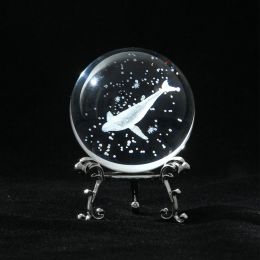 1pc Crystal Ball Art Decoration; Decoration Craft; Crystal Ball Valentine's Day Gifts Birthday Gifts (Color: Whale)