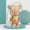 1pc Small Desktop Fan; Cute Bear Charging Fan; USB Charging; Portable; Suitable For Home Office Outdoor Travel