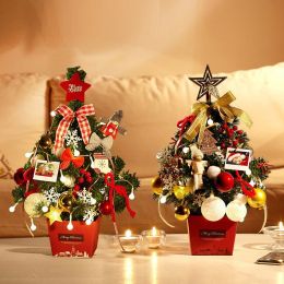 Desktop Christmas Tree;  19.7-inch Artificial Mini Christmas Decoration Tree;  The Perfect Christmas Decoration for Table;  Desk and Counter (Color: as pic A)