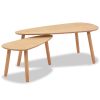 Coffee Table Set 2 Pieces Solid Pinewood