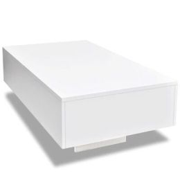 Coffee Table High Gloss (Color: White)