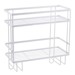 Over The Toilet Storage Shelf Rack Organizer 2 Tier Bathroom Holder Space Saver No Drilling Restroom Organizer (Color: Silver)