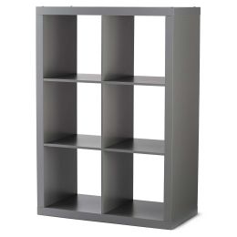 6-Cube Storage Organizer (Color: Gray)