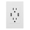 USB Wall Outlet Dual 2.4A USB Wall Charger High Speed Duplex Wall Socket US Standard