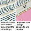 1pcs 6/8 Pockets Cotton Linen Fabric Storage Organizer; Wall-mounted Storage Bag; Dormitory Multi-purpose Sorting Storage Hanging Bag