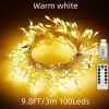 1pc; Fairy Lights Led Firecracker Lights 8 Twinkling Modes USB Remote With Timer Waterproof Cluster Starry String Lights