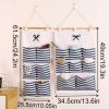 1pcs 6/8 Pockets Cotton Linen Fabric Storage Organizer; Wall-mounted Storage Bag; Dormitory Multi-purpose Sorting Storage Hanging Bag