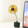 1pc Handheld Clip Small Fan Mini Portable Pocket Fan USB Rechargeable Desktop Small Fan; desk fan