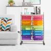 15-Drawer Utility Rolling Organizer Cart Multi-Use Storage