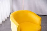 Velvet armchair accent chair tubchair with gold metal legs