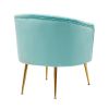 Velvet armchair accent chair tubchair with gold metal legs