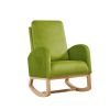 Rocking Chair Mid-Century Modern Rocking Armchair Upholstered Tall Back Accent Glider Rocker