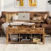 Lift Top Coffee Table with Storage Lower Shelf