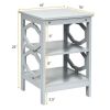 Simple And Fashion 3-tier Sofa Side End Accent Table Nightstand