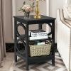 Simple And Fashion 3-tier Sofa Side End Accent Table Nightstand