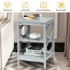 Simple And Fashion 3-tier Sofa Side End Accent Table Nightstand