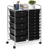 15-Drawer Utility Rolling Organizer Cart Multi-Use Storage