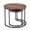 Set of 2 Modern Round Stacking Nesting Coffee Tables