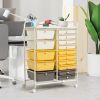 15-Drawer Utility Rolling Organizer Cart Multi-Use Storage