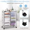 15-Drawer Utility Rolling Organizer Cart Multi-Use Storage