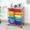 15-Drawer Utility Rolling Organizer Cart Multi-Use Storage