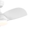 28 In Intergrated LED Ceiling Fan Lighting with White /Black  ABS Blade