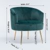 Velvet armchair accent chair tubchair with gold metal legs