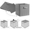 4 Pack Foldable Storage Cube Bins Cloths Closet Space Organizer Basket Shelves Box