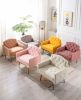 Accent Chair ,leisure single sofa with Rose Golden feet