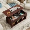 Lift Top Coffee Table with Storage Lower Shelf