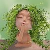 1pc Funny Figure Flower Pot; Resin Flying Kiss Girl Planters Vase Tabletop Decoration; For Indoor Outdoor Garden Home Decor