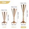 1/2Pcs Metal Candle Holders Flower Vase Centerpiece for Table Decor Candlestick Flower Pillar Road Lead Candelabra Wedding Party