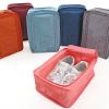 1pc Portable Waterproof Travel Shoes Storage Bag; Zip Storage Bag; Pouch Organizer