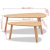 Coffee Table Set 2 Pieces Solid Pinewood