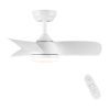 28 In Intergrated LED Ceiling Fan Lighting with White /Black  ABS Blade