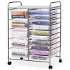 15-Drawer Utility Rolling Organizer Cart Multi-Use Storage