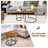 Set of 2 Modern Round Stacking Nesting Coffee Tables