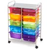 15-Drawer Utility Rolling Organizer Cart Multi-Use Storage