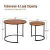 Set of 2 Modern Round Stacking Nesting Coffee Tables