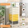 Rolling Storage Cart Organizer with 10 Compartments and 4 Universal Casters