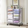 15-Drawer Utility Rolling Organizer Cart Multi-Use Storage