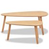 Coffee Table Set 2 Pieces Solid Pinewood