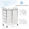 15-Drawer Utility Rolling Organizer Cart Multi-Use Storage